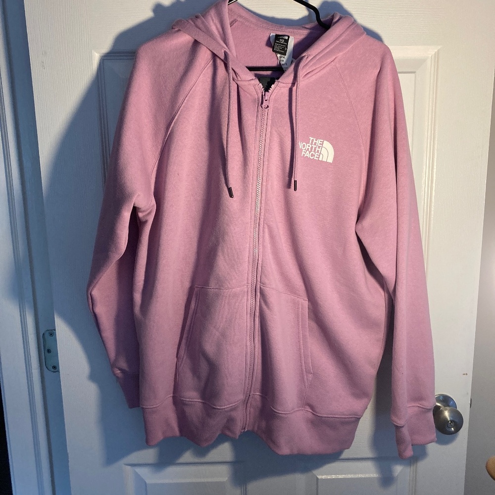 The north face pink sweat jacket